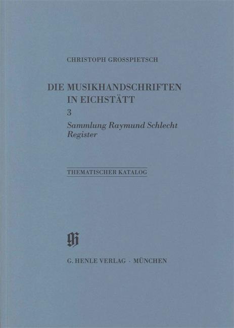 KBM 11/3 Sammlung Raymund Schlecht, Register