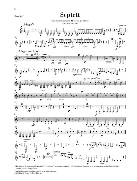Beethoven: Septet Es-dur op. 20 (Set)