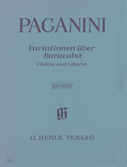 Paganini: 60 Variations on Barucabà for Violin and Guitar op. 14