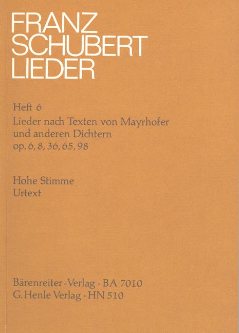 Schubert:  Songs with Lyrics by MayrhoFor And other Poets