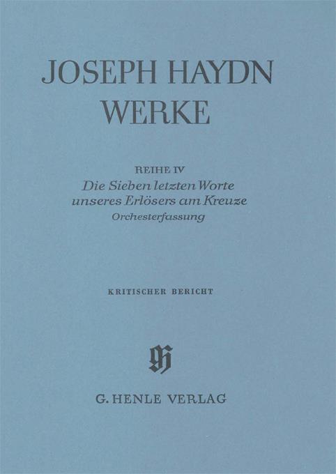 Haydn: The seven last words - version fuer Orchestra