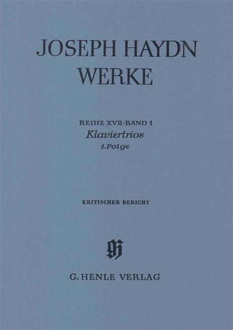 Haydn: Piano Trios - 1st Volume (Critical Report)