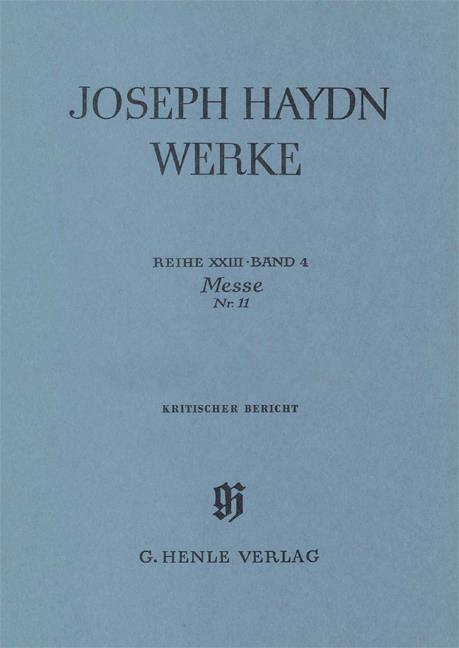 Haydn: Reihe XXIII Band 4 - Messe No.11