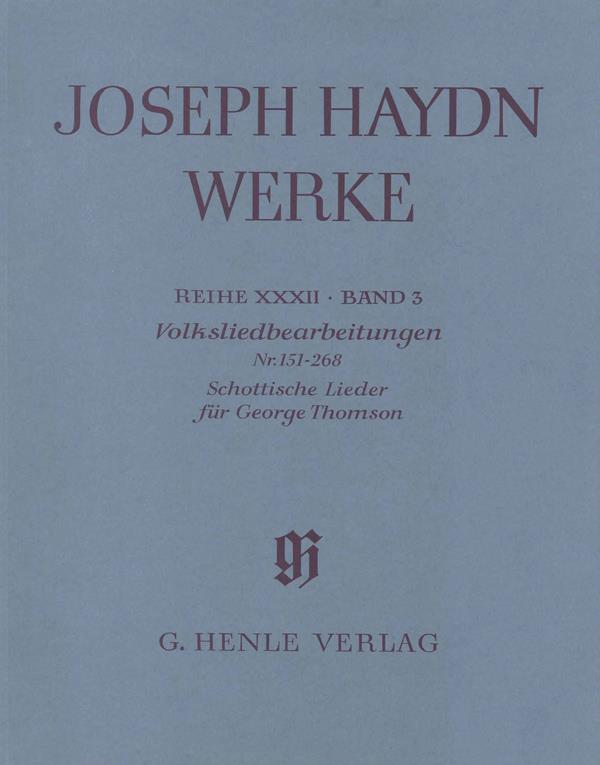 Haydn: Arrangements Of Folk Songs No.151 - 268 Scottish Songs fuer George Thomson (Henle Urtext Edition)