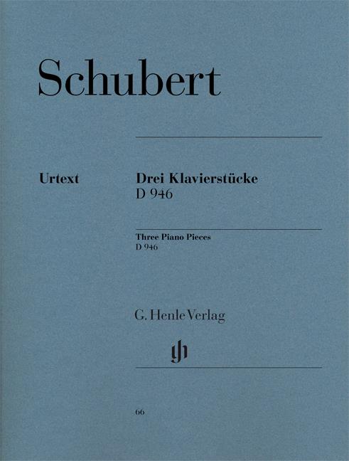 Schubert:  Three Piano Pieces - Impromptus - D946 Post. (Henle Urtext)