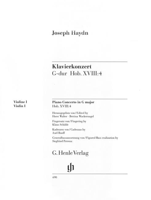 Haydn: Concerto for Piano (Harpsichord) and Orchestra G major Hob. XVIII:4