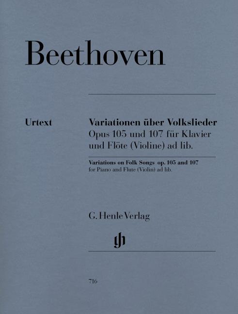 Beethoven: Variations On Folk Songs Op.105 And 107 (Urtext Edition)