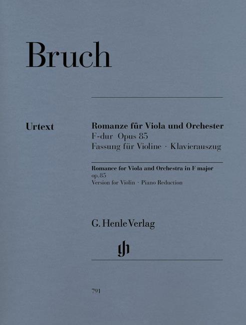 Max Bruch: Romance for Viola And Orchestra In F major Op. 85