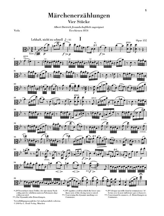 Robert Schumann: Marchenerzahlungen fuer Kl. in Bb, Viola Und Klav.