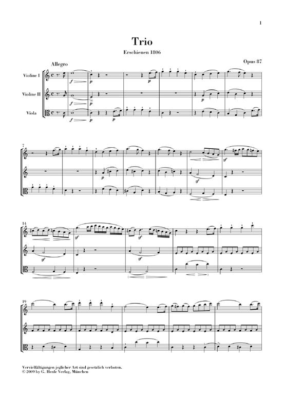 Ludwig van Beethoven: Trio Opus 87