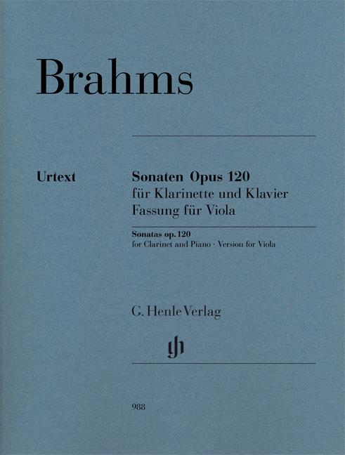 Brahms: Sonatas for Piano And Clarinet (Or Viola) Op.120, 1 and 2 (Version fur Viola)