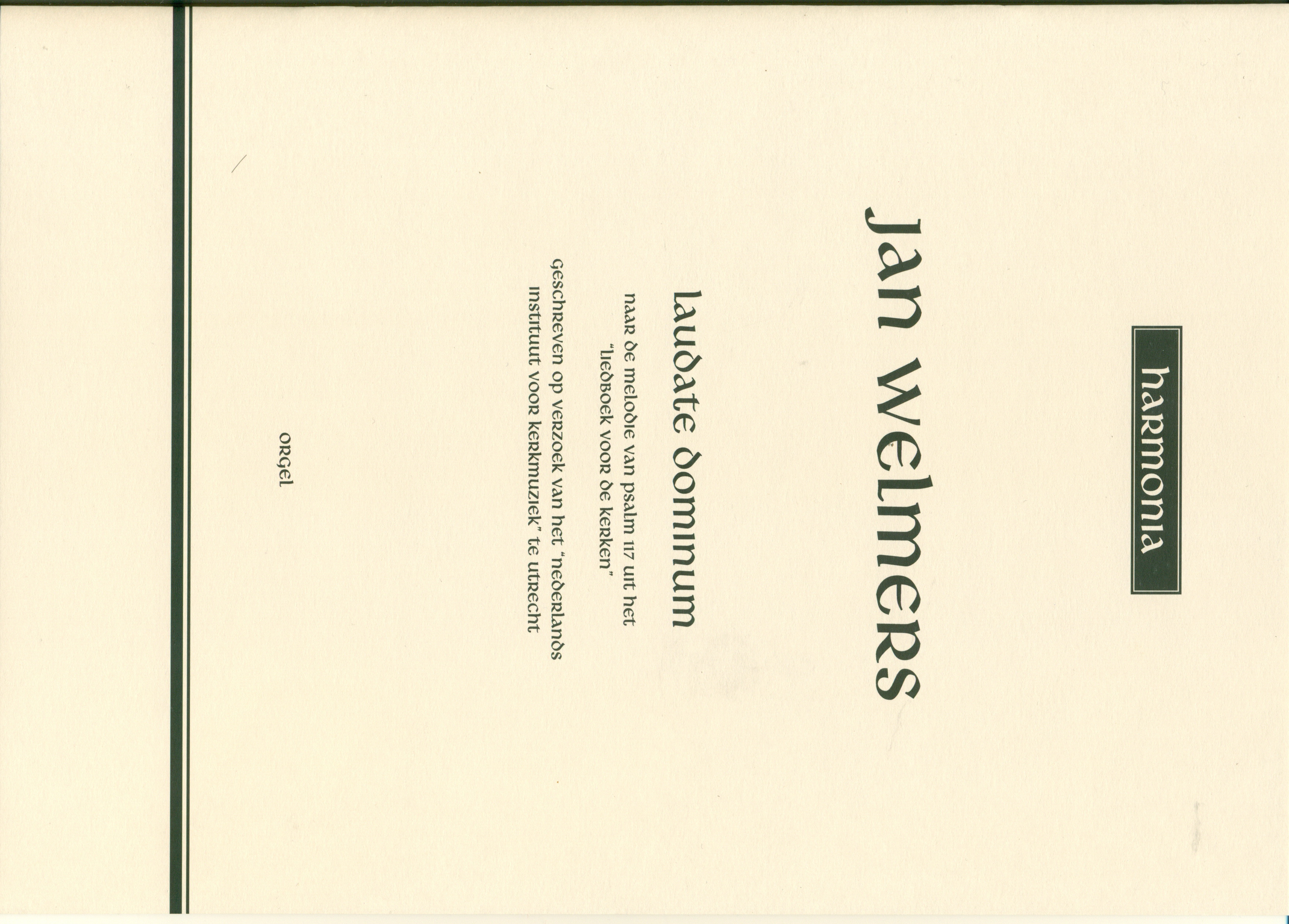 Jan Welmers: Laudate Dominum