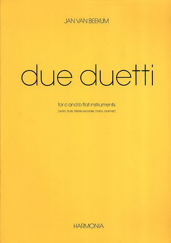 Jan van Beekum: 2 Duetten
