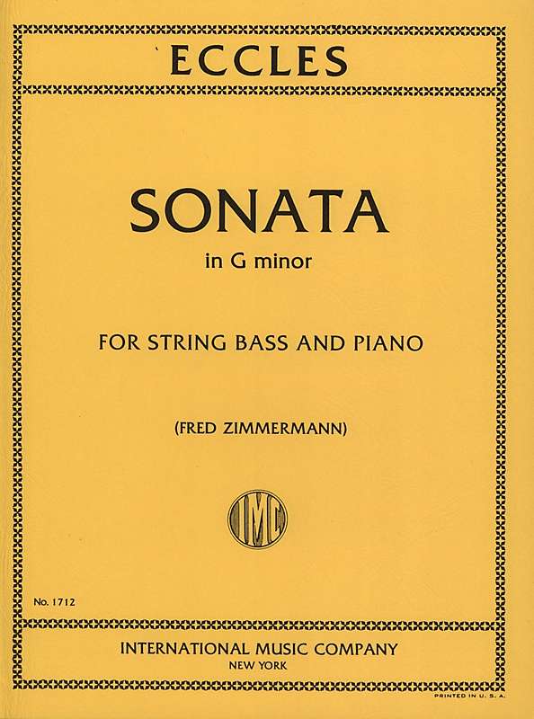 Henry Eccles: Sonata Sol Minore (Zimmermann)