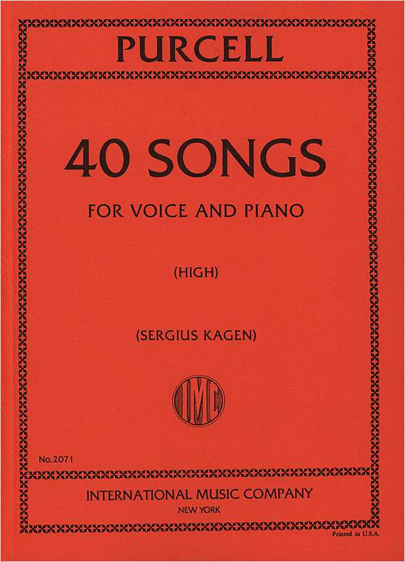 Henry Purcell: 40 Songs (High Voice)