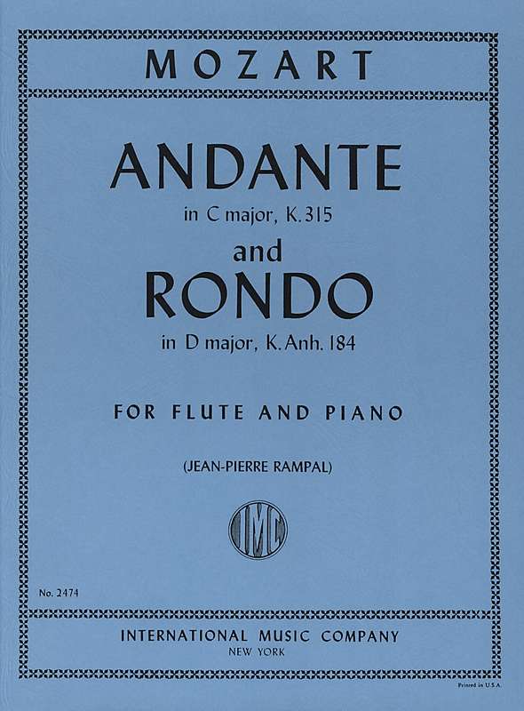 Mozart: Andante E Rondo' K 315 + Rondo D-Dur KV 184
