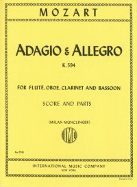 Wolfgang Amadeus Mozart: Adagio & Allegro (Fluit, Hobo, Klarinet, Fagot)