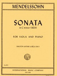 Felix Mendelssohn Bartholdy:  Sonata Cmin (Altviool)