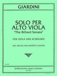 Felice de Giardini: Solo per Alto Viola (The Billiard Sonata)