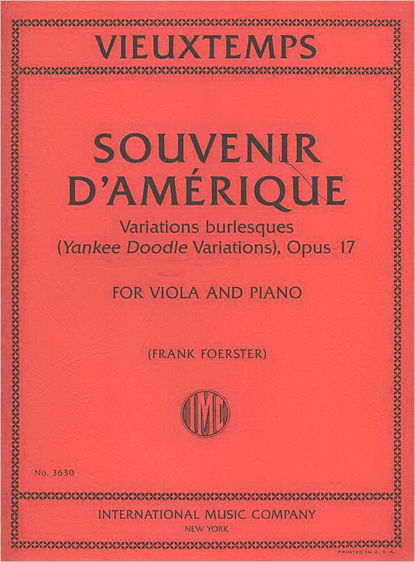 Henri Vieuxtemps: Souvenir d'Amerique op.17