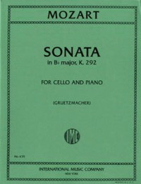 Wolfgang Amadeus Mozart: Sonata Bbmaj Kv292 (Cello)