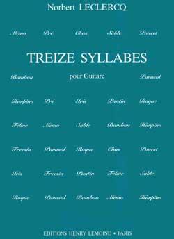 Norbert Leclercq: 13 Syllabes