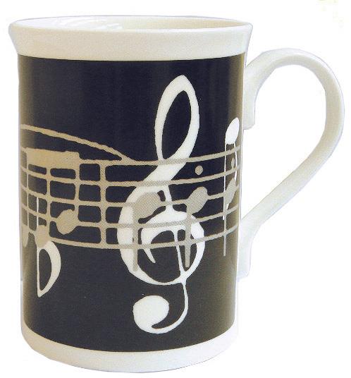 Mug Music Notes Black