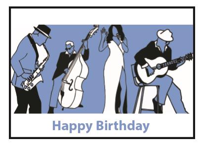 Card Happy Birthday Blues