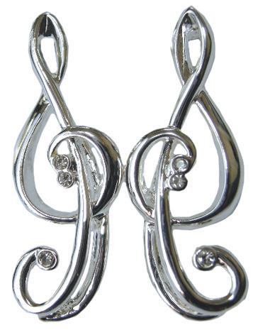 Earrings Stylised Clef 