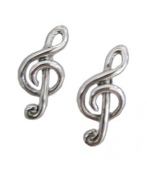 Stud Earrings Treble Clef 