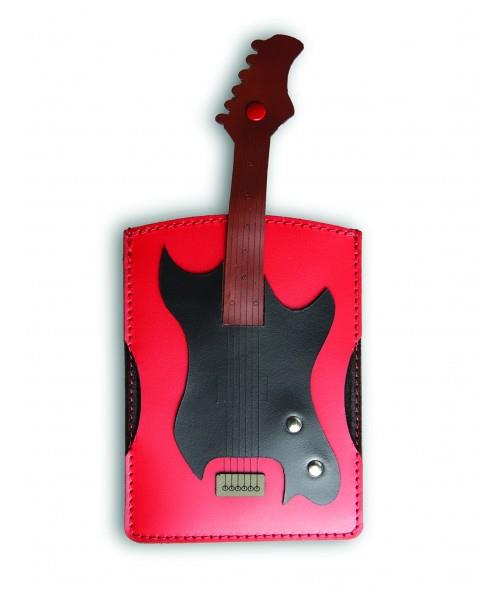 Italian Leather Passport Holder - Electric Guitar