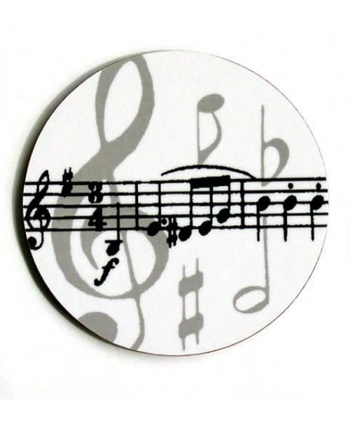 Mugmats Grey Music Notes