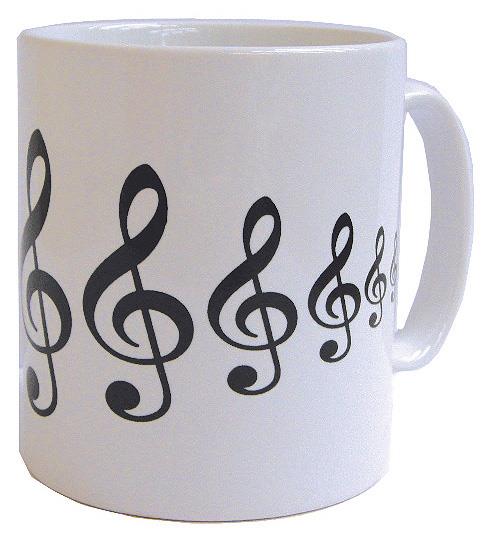 Mug Treble Clefs White