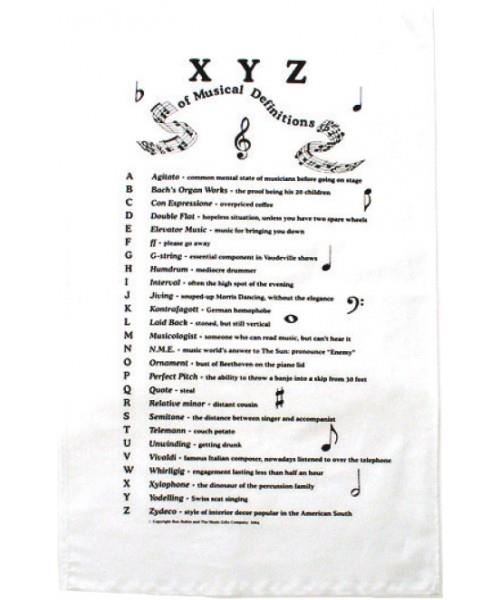 Tea Towel XYZ Of Music