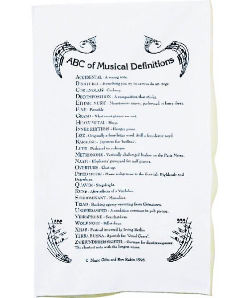 Tea Towel ABC Of Music