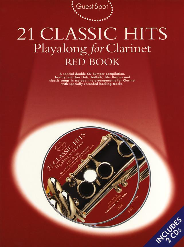 Guest Spot: 21 Classic Hits Playalong for Clarinet - Red Book