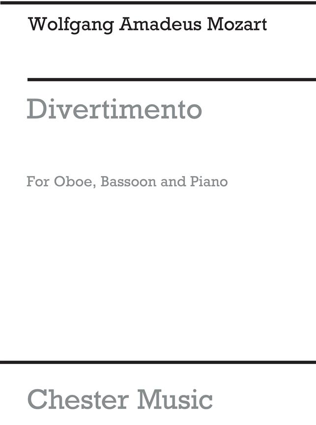 Mozart: Divertimento (Oboe/Bassoon/Piano Score/Parts)