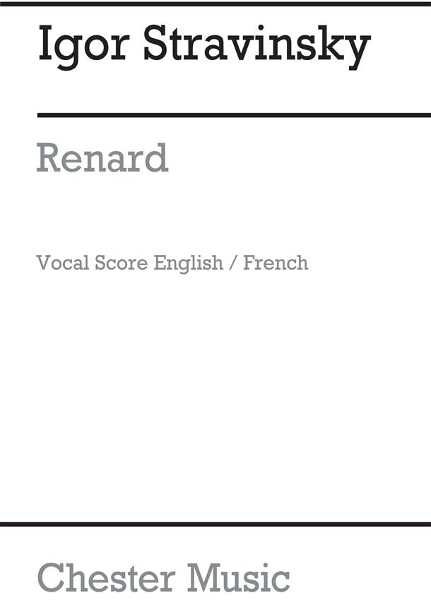 Igor Stravinsky: Renard (Vocal/Piano Score)