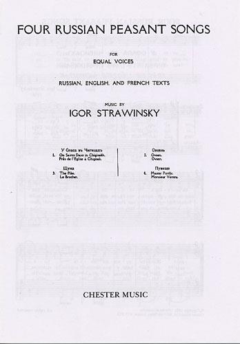 Igor Stravinsky: Four Russian Peasant Songs (Upper or Lower Voices)
