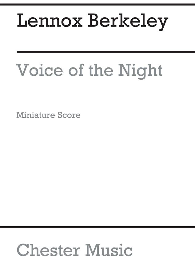 Lennox Berkeley: Voices Of The Night Op.86 for Orchestra (Miniature Score)