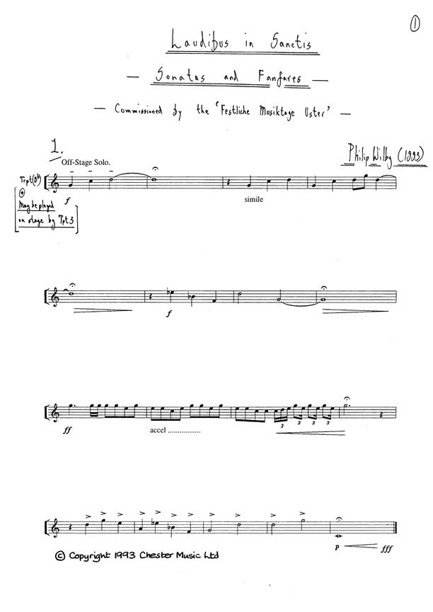 Philip Wilby: Laudibus In Sanctis (Study Score)