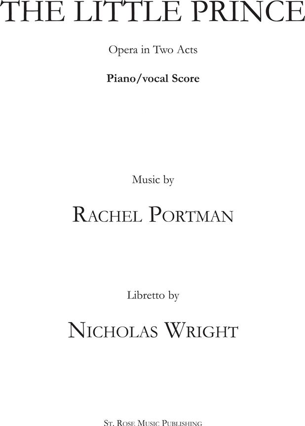 Rachel Portman: The Little Prince - Vocal Score (11 Voices/Piano)