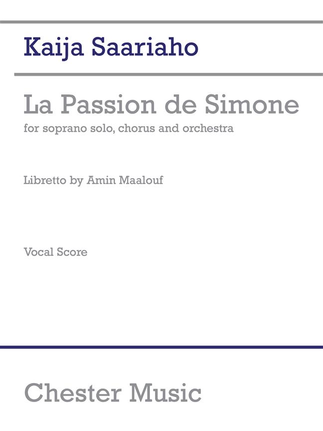 Kaija Saariaho: La Passion De Simone (Vocal Score)