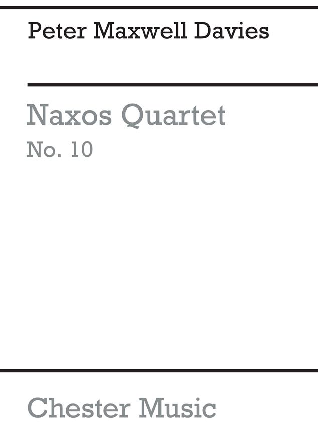 Peter Maxwell Davies: Naxos Quartet No.10 (Miniature Score)