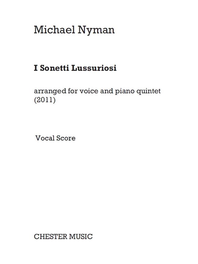 Michael Nyman: I Sonetti Lussuriosi (Vocal Score)