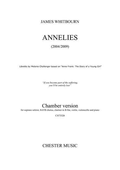 James Whitbourn: Annelies (Chamber Version) - Parts