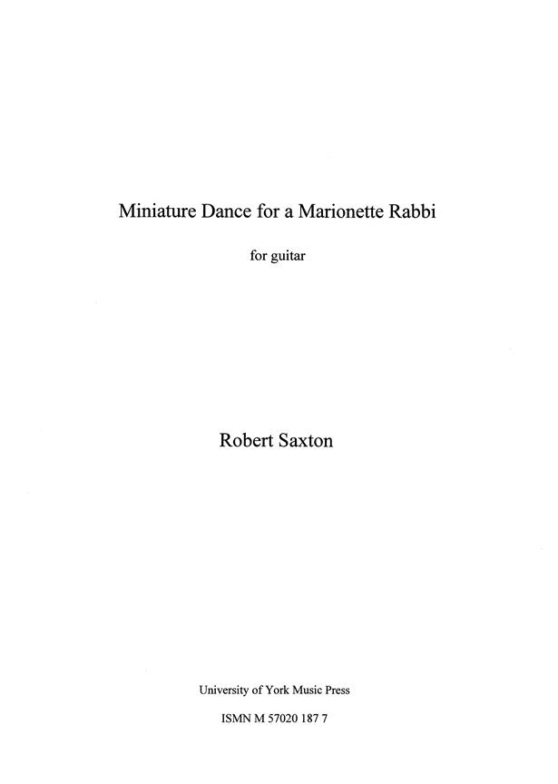 Miniature Dance For A Marionette Rabbi