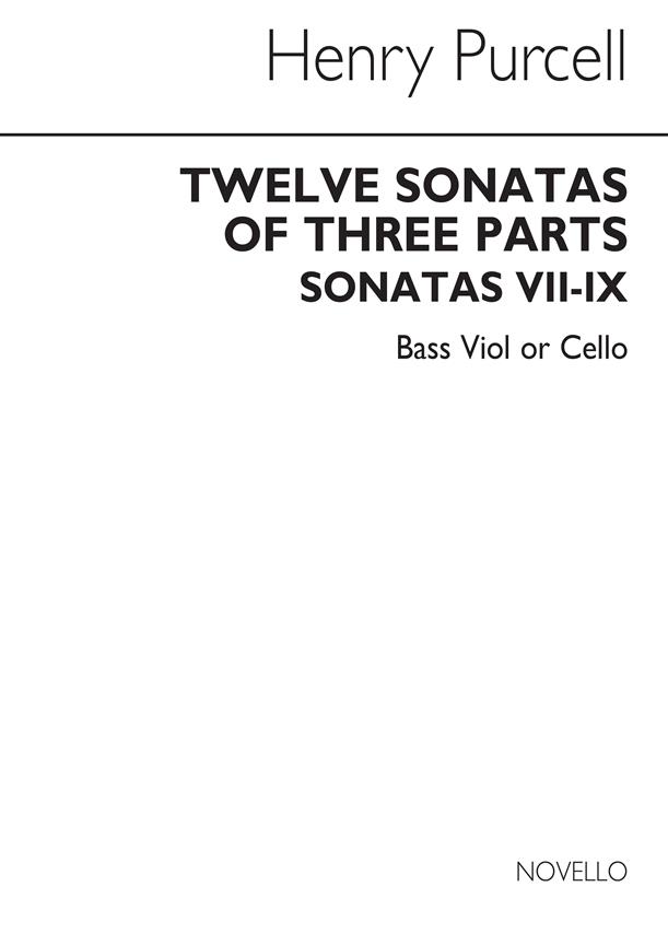 12 Sonatas Of Three Parts(Sonatas 7-9 (Cello/Double Bass Part))