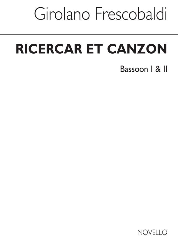 Ricercar Et Canzon - Bassoon 1 And 2