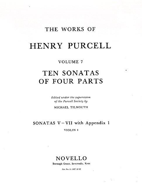 10 Sonatas Of Four Parts For Violin 1(Sonatas V-VII)